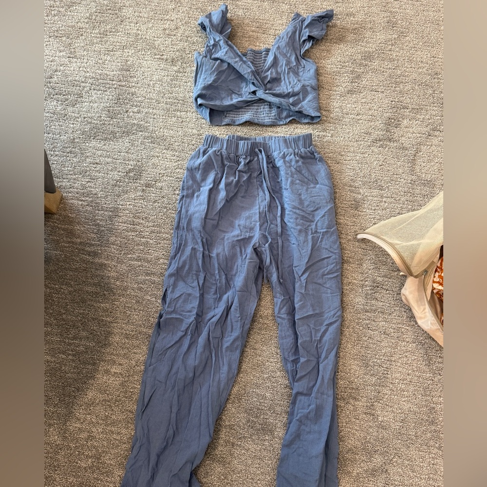 Blue matching set trendy comfortable Set